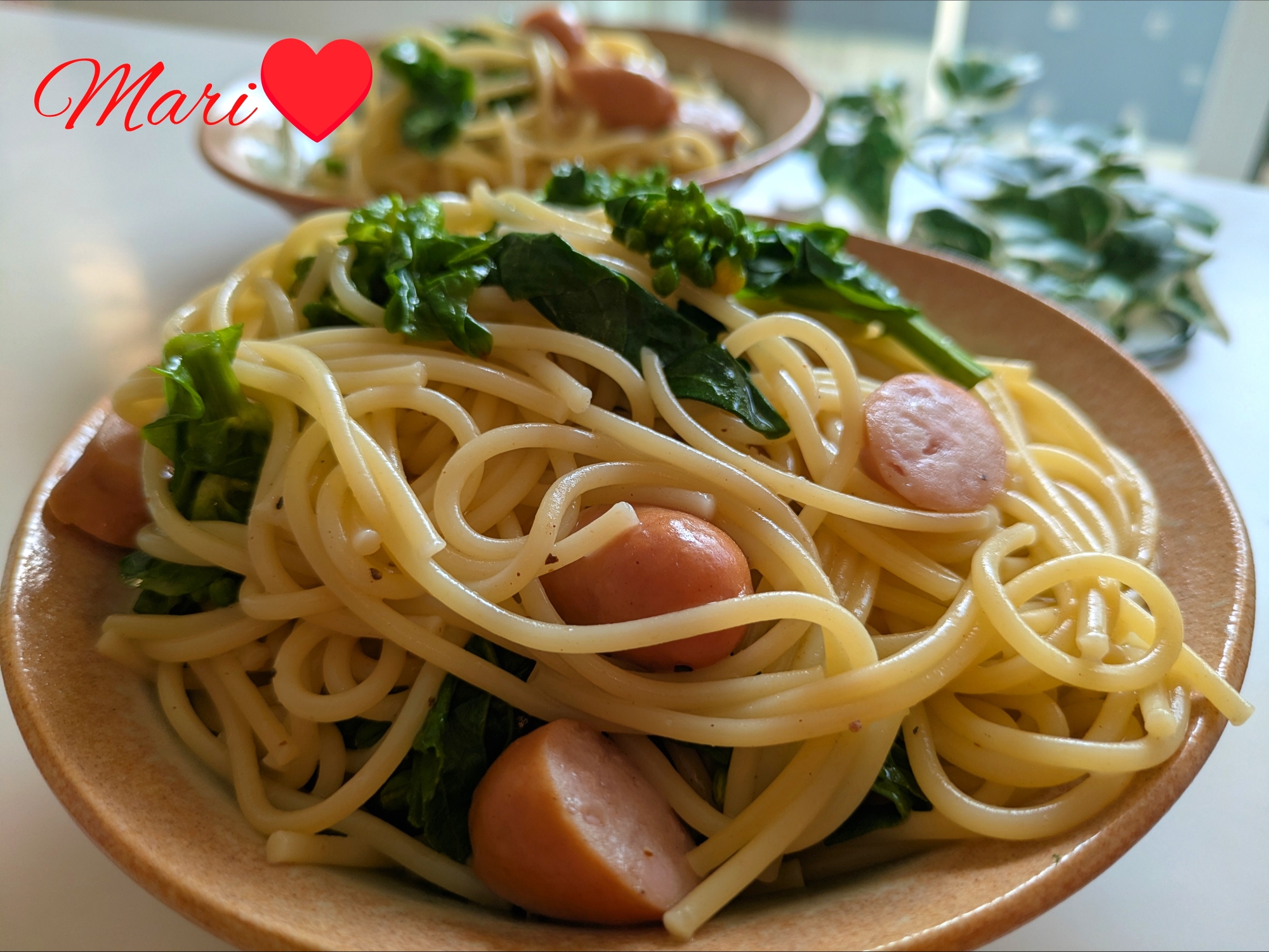 フライパン1つ！菜の花とウィンナーのパスタ