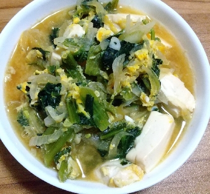 【めんつゆで簡単副菜】ほうれん草と豆腐の卵とじ