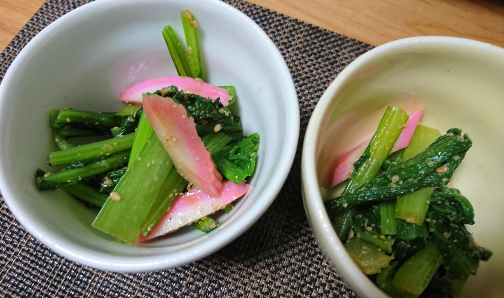 小松菜とすまきの和え物