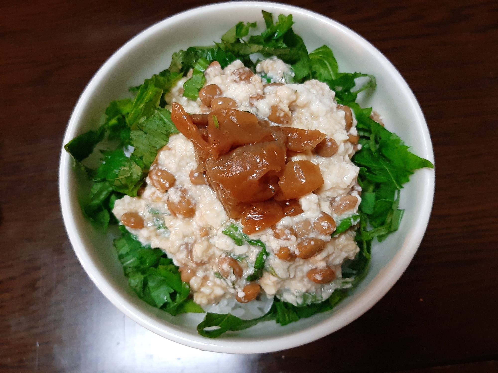 簡単ヘルシー！納豆腐丼