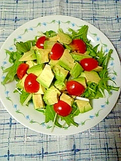 ☆アボカドミニトマトの水菜サラダ☆