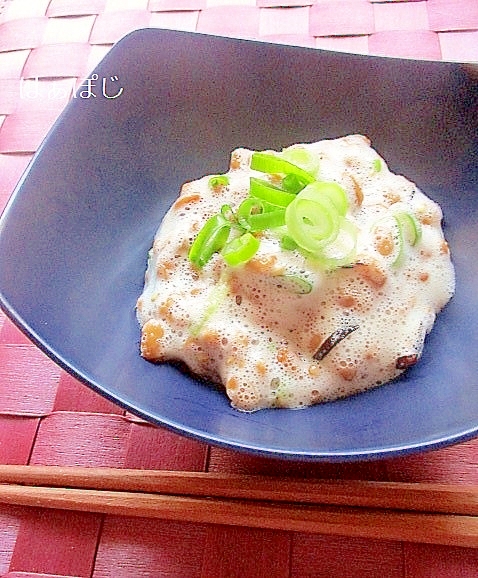 お酢入り♪納豆と塩昆布の和え物