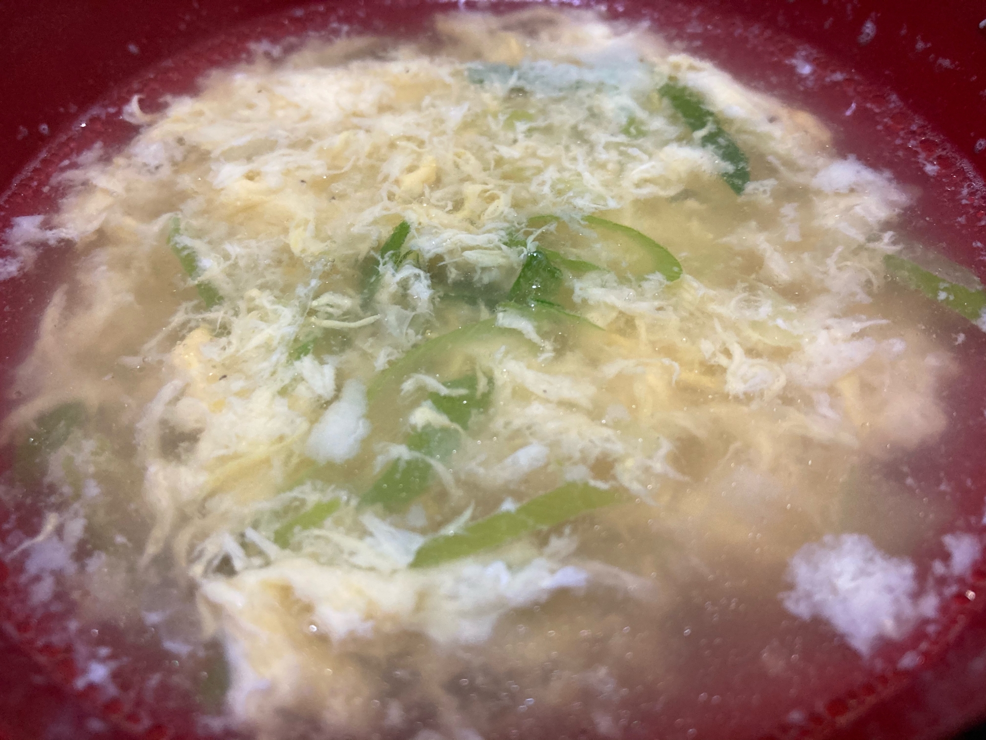 卵とネギの中華スープ