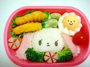 キャラ弁☆シュガーバニーお弁当。 レシピ・作り方 by みなママ