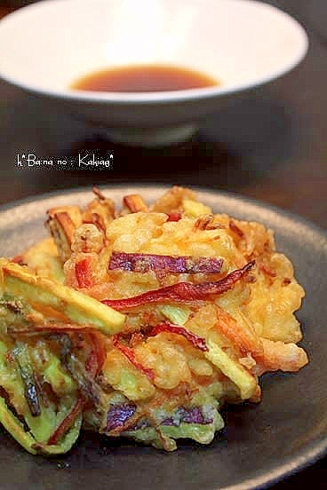 野菜のかき揚げ*天つゆ