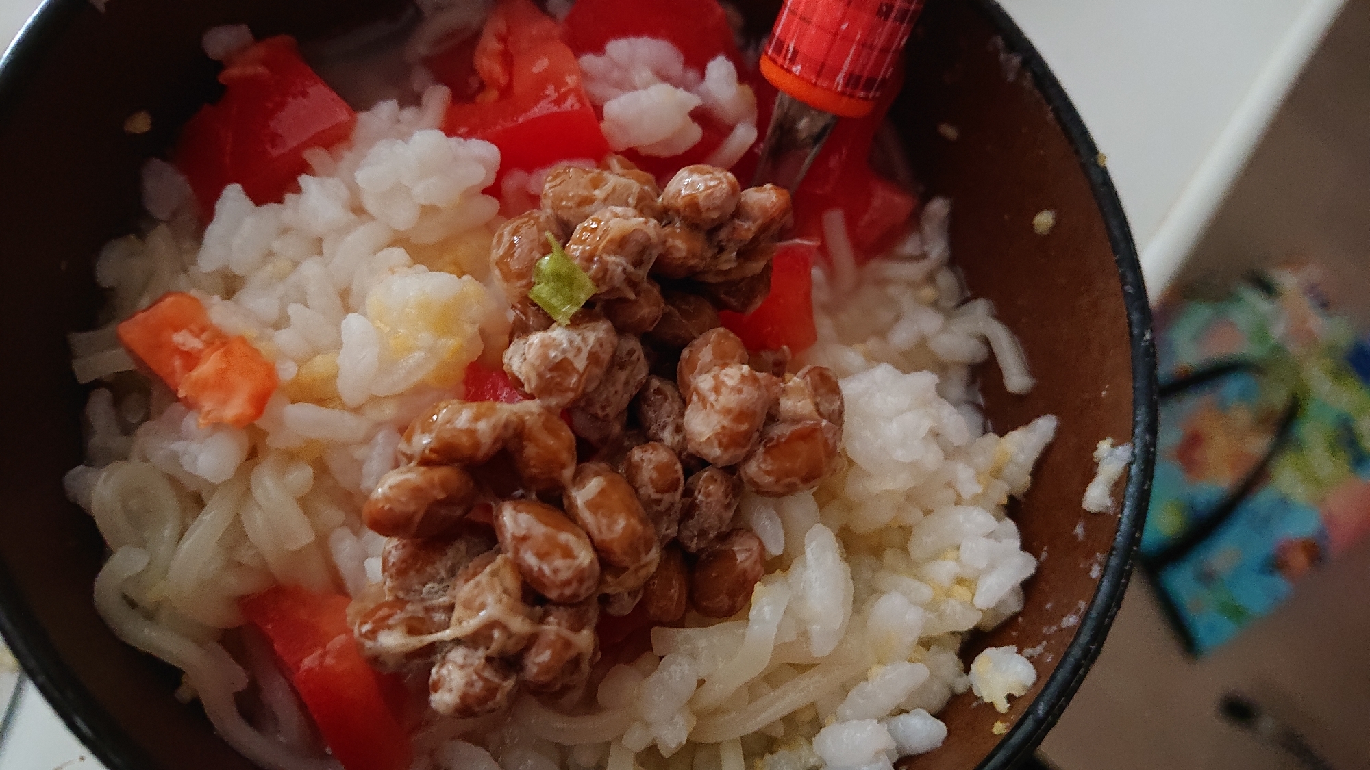 納豆トマトご飯