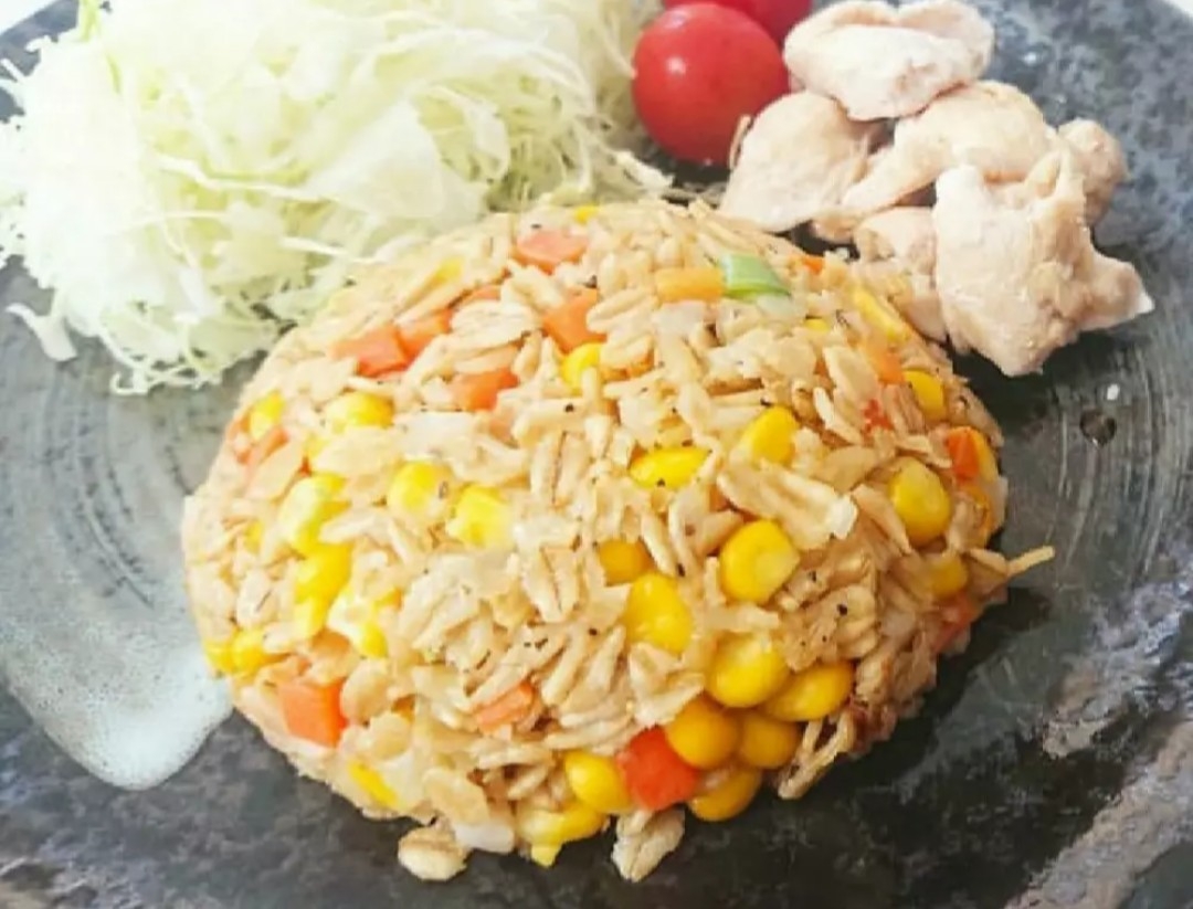 10分 包丁いらず 簡単オートミールdeピラフ レシピ 作り方 By 腸活 管理栄養士 楽天レシピ