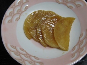 大根のお漬物　醤油麹漬け