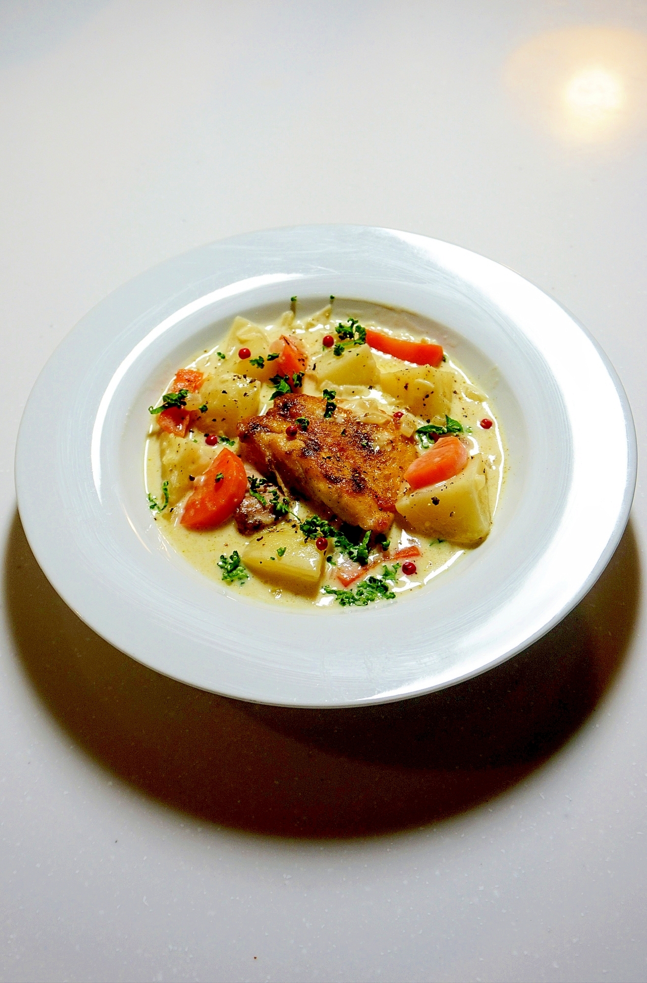 今晩はフレンチで!鶏肉とじゃがいものフリカッセ