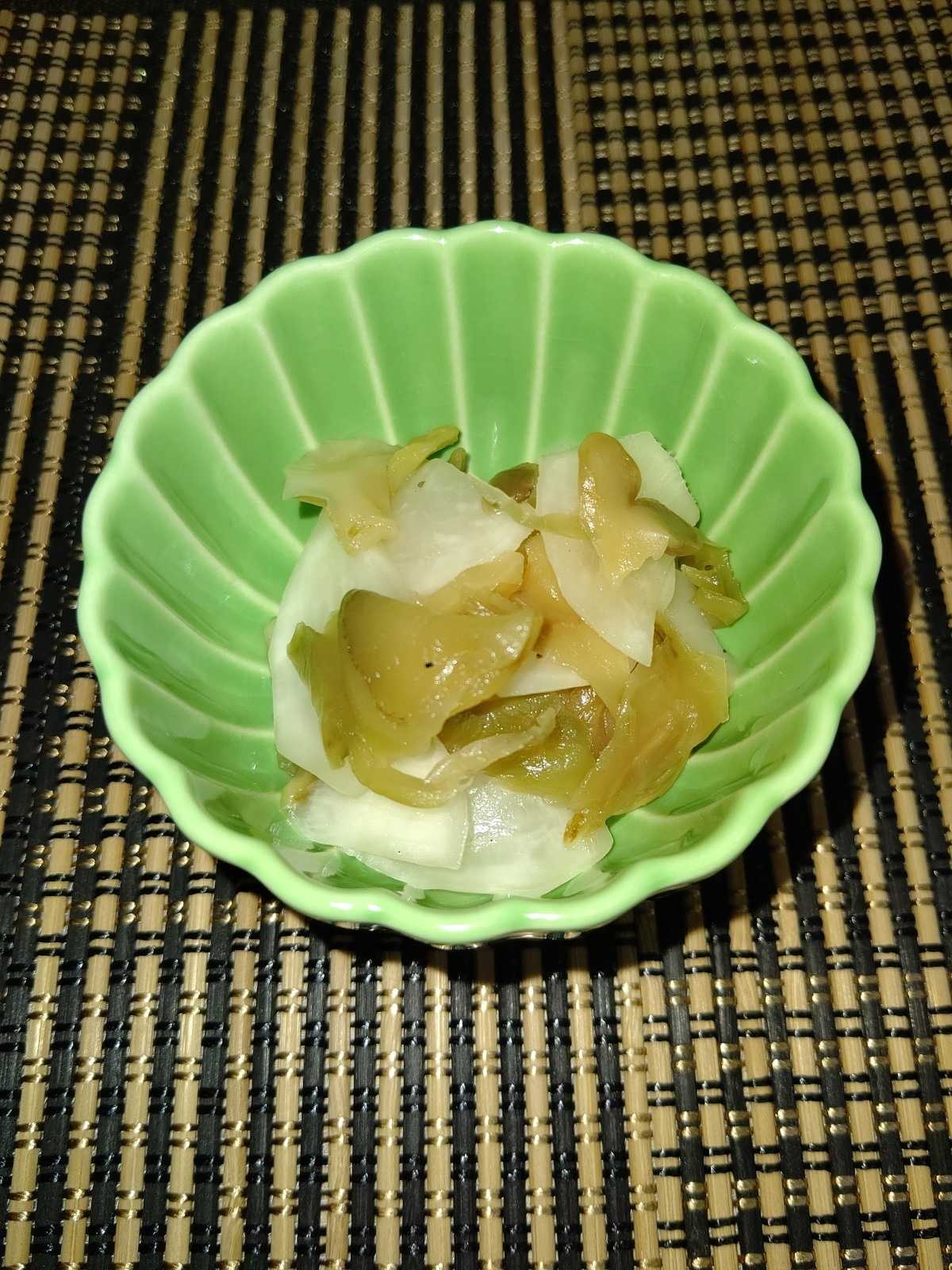 かぶと搾菜の和え物