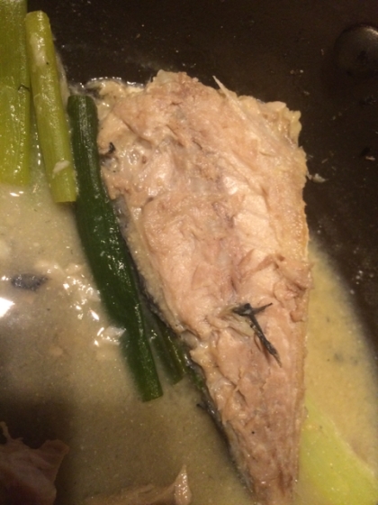 フライパンで簡単☆塩鯖の味噌煮