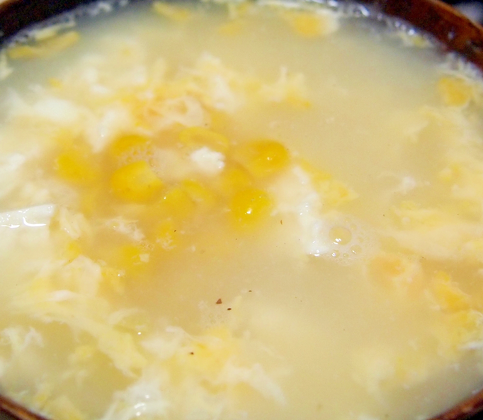 卵とコーンと豆腐の中華スープ