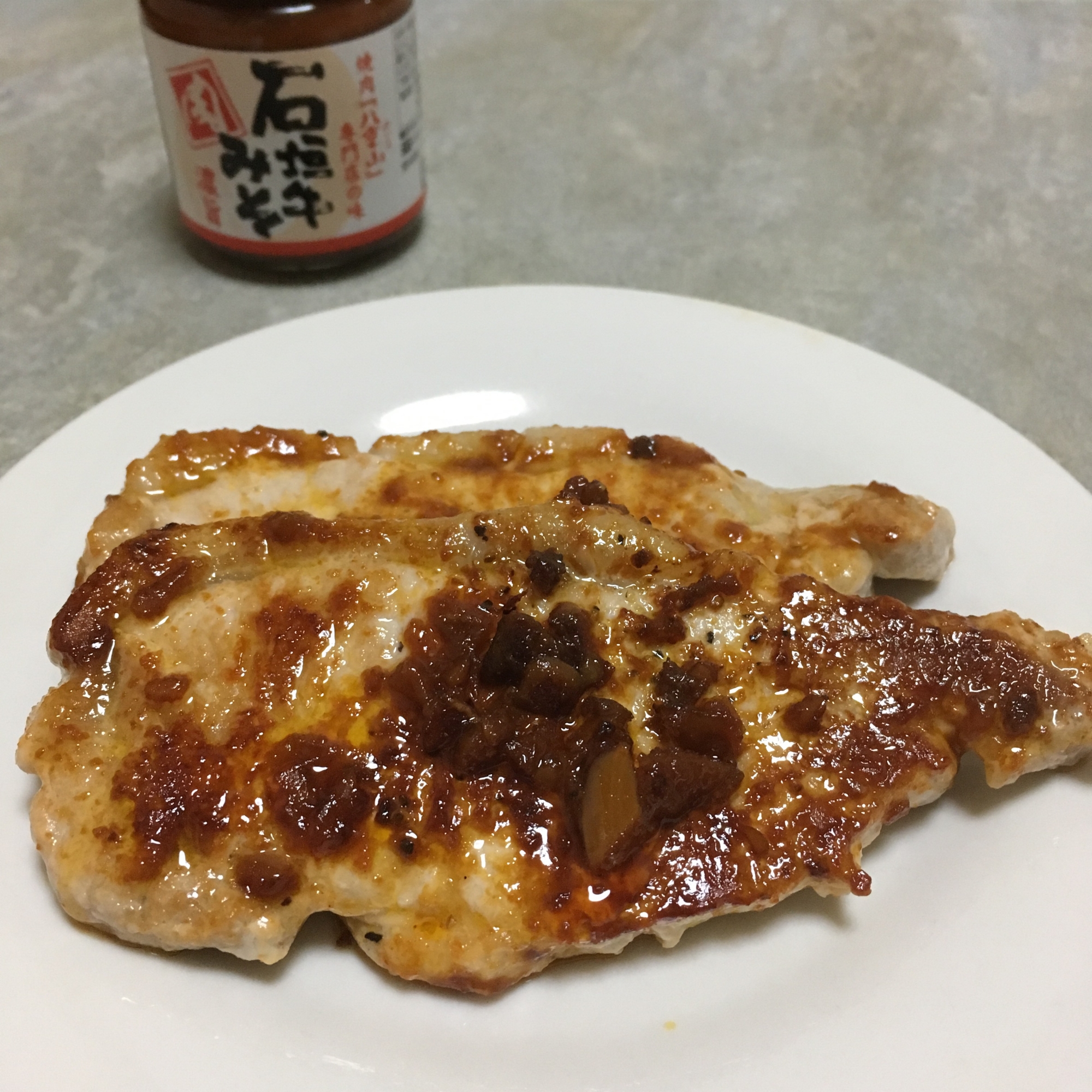 石垣牛肉みそdeポークソテー♪