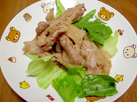 レタスと豚肉の生姜焼き