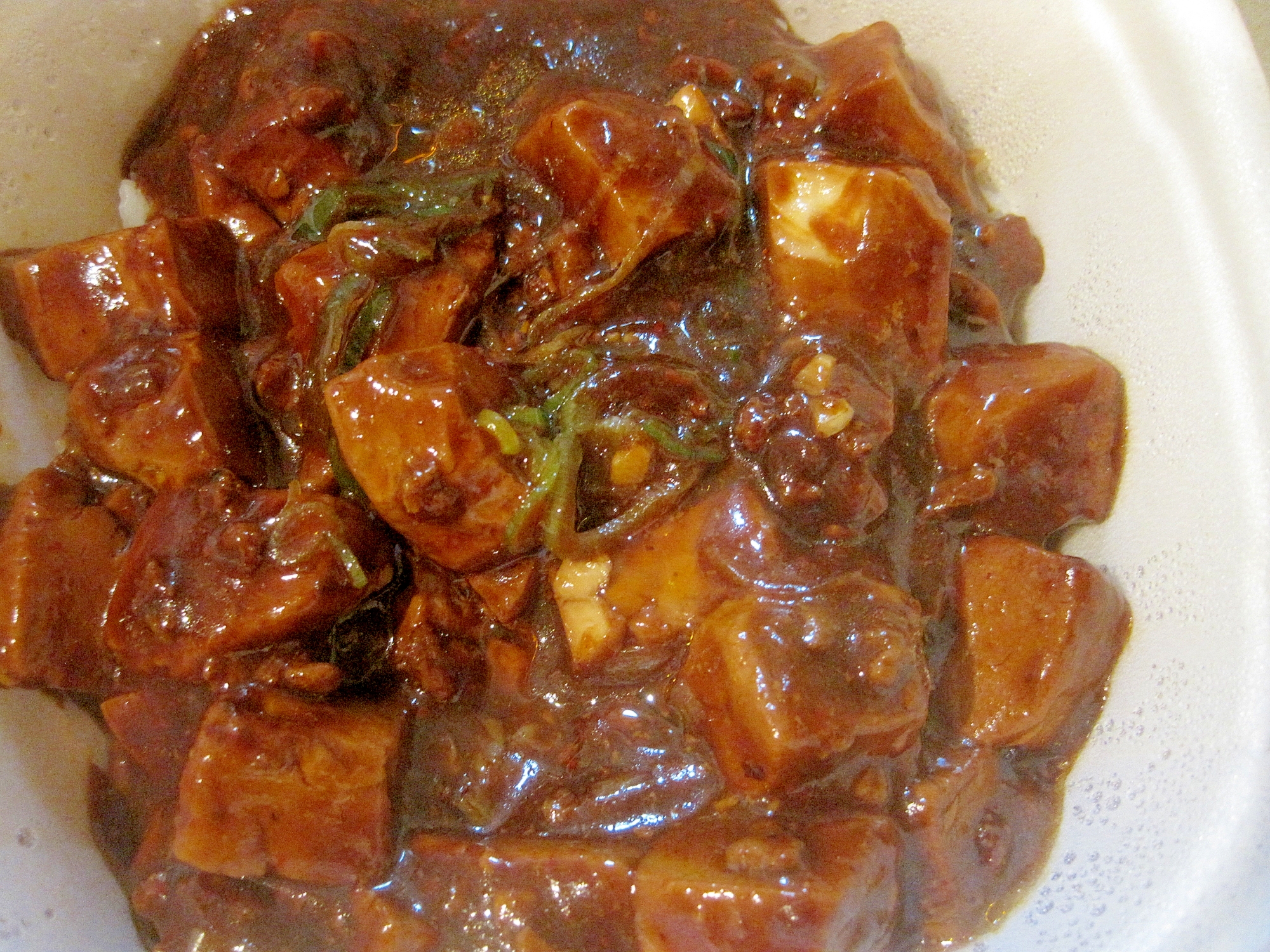赤味噌の麻婆豆腐