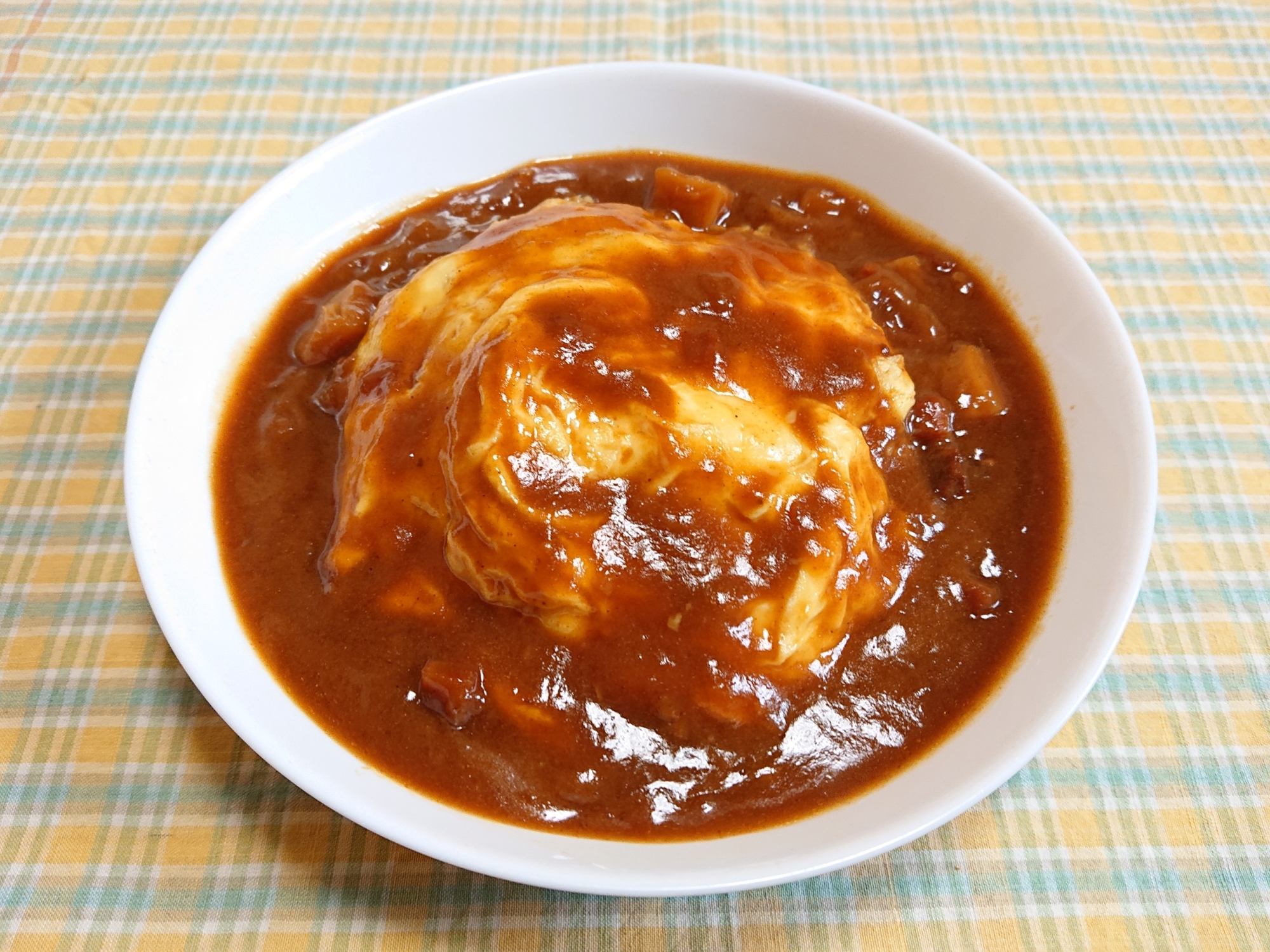 レトルトで作るオムカレー