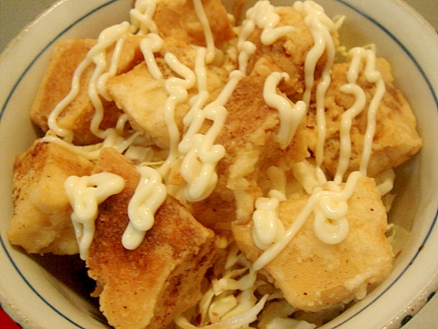 なんちゃって鶏の唐揚げ丼