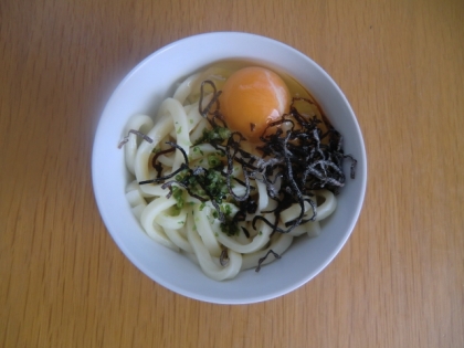 塩昆布入り釜たまうどん風