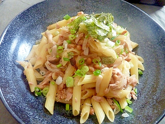 ランチに☆食べやすい♪納豆ツナパスタ