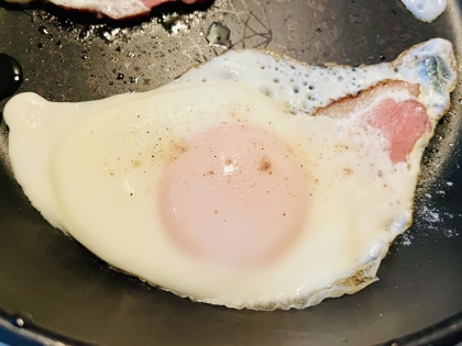 ダブルベーコンエッグ♪