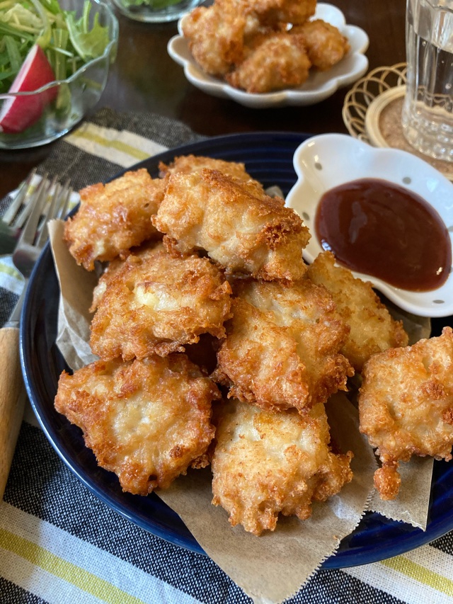 鶏むね肉de簡単♡チーズチキンナゲット