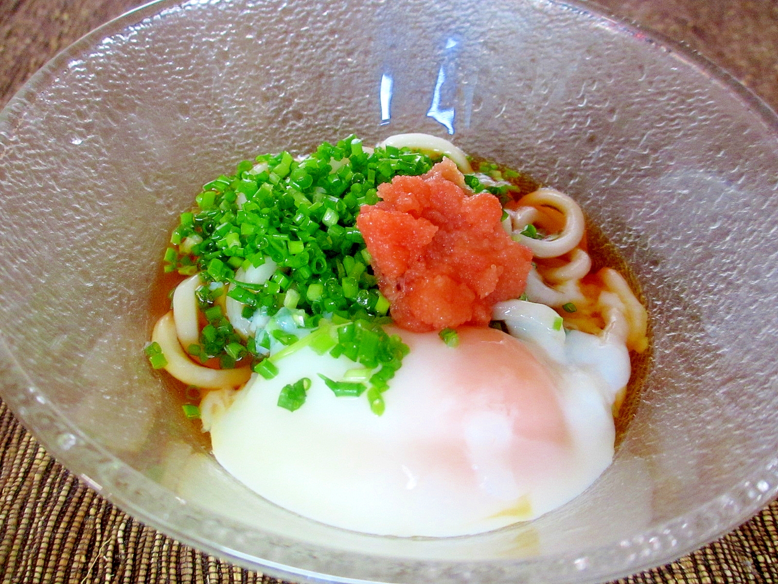 明太温玉冷やしうどん