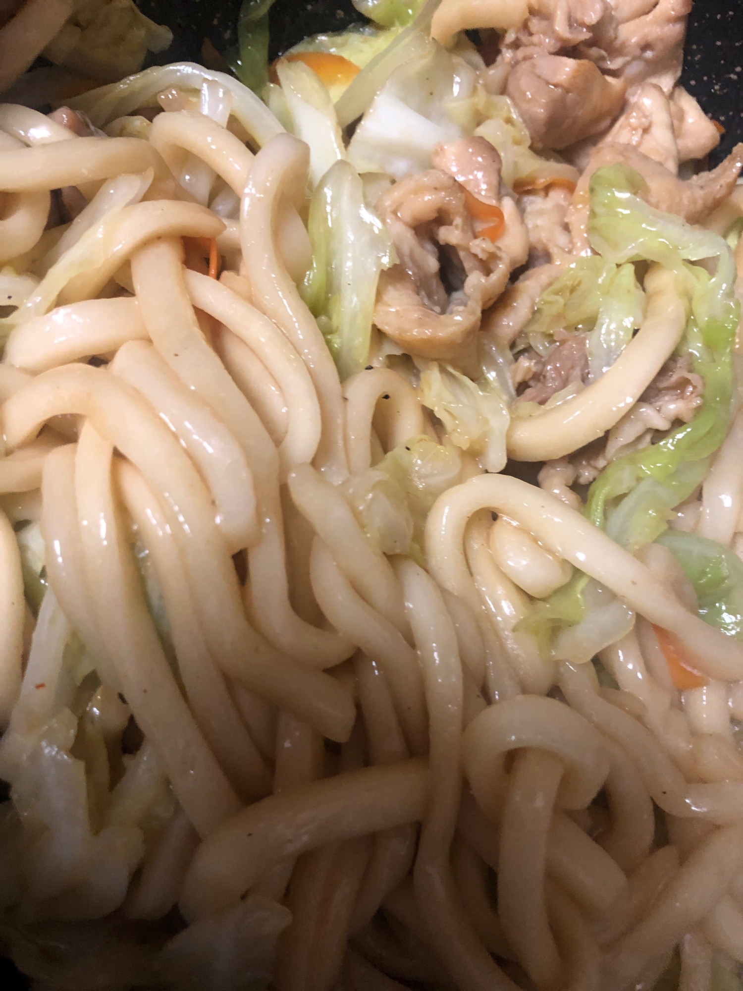 白だしで簡単味付け♪塩焼きうどん