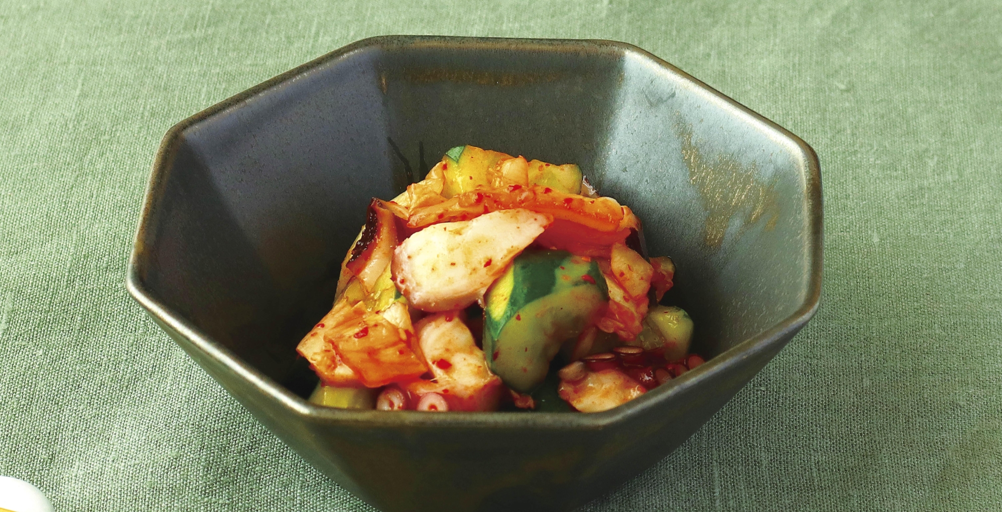 たこときゅうりのキムチ和え