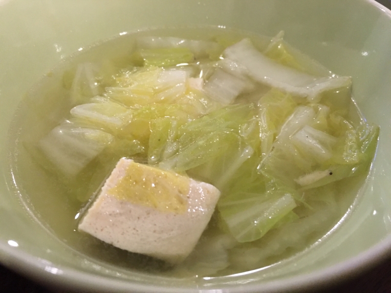 白菜と豆腐の中華スープ