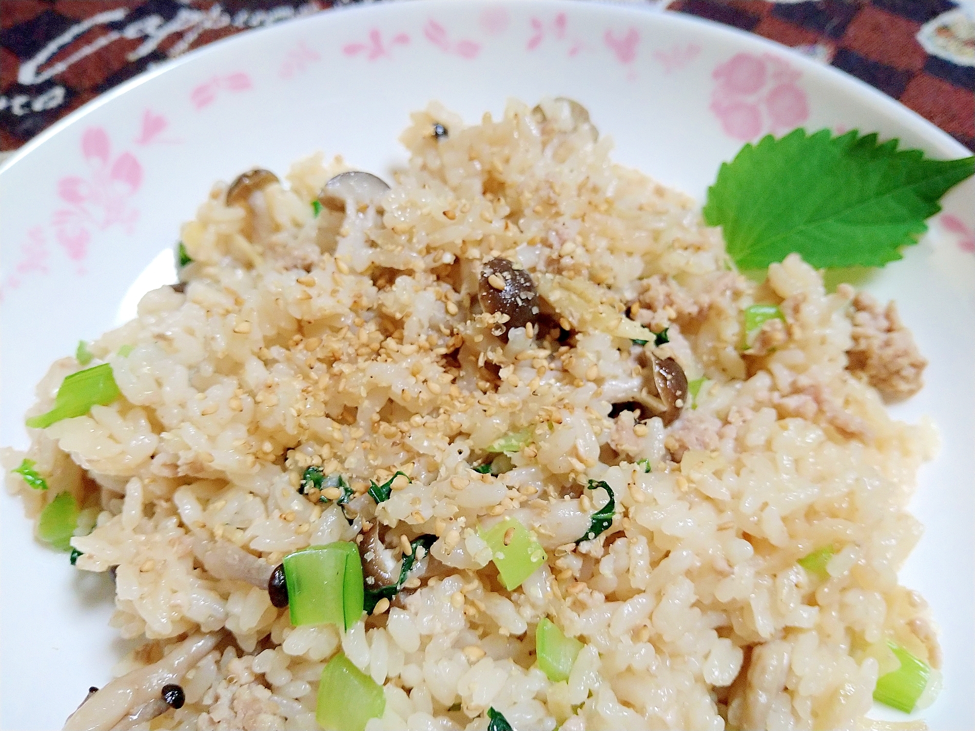 しめじと豚ひき肉の炊込み御飯（炊飯器利用）