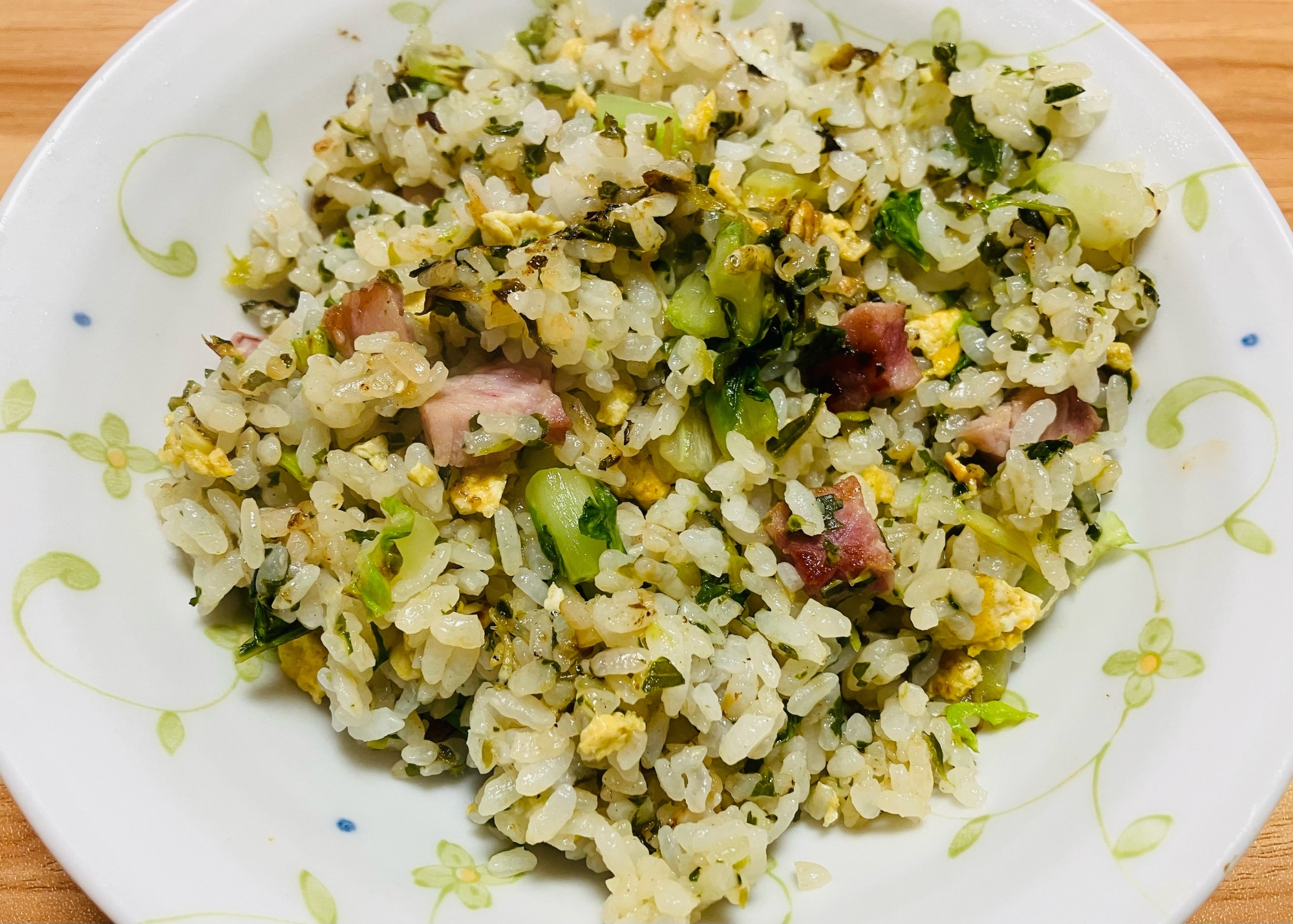 大根菜と白菜の炒飯