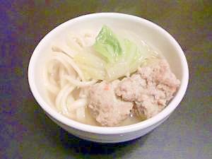 生姜でポカポカ！鶏つみれうどん