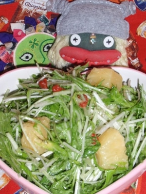 水菜とパイナップルのチーズサラダ レシピ・作り方 by 黒右衛門 - 楽天