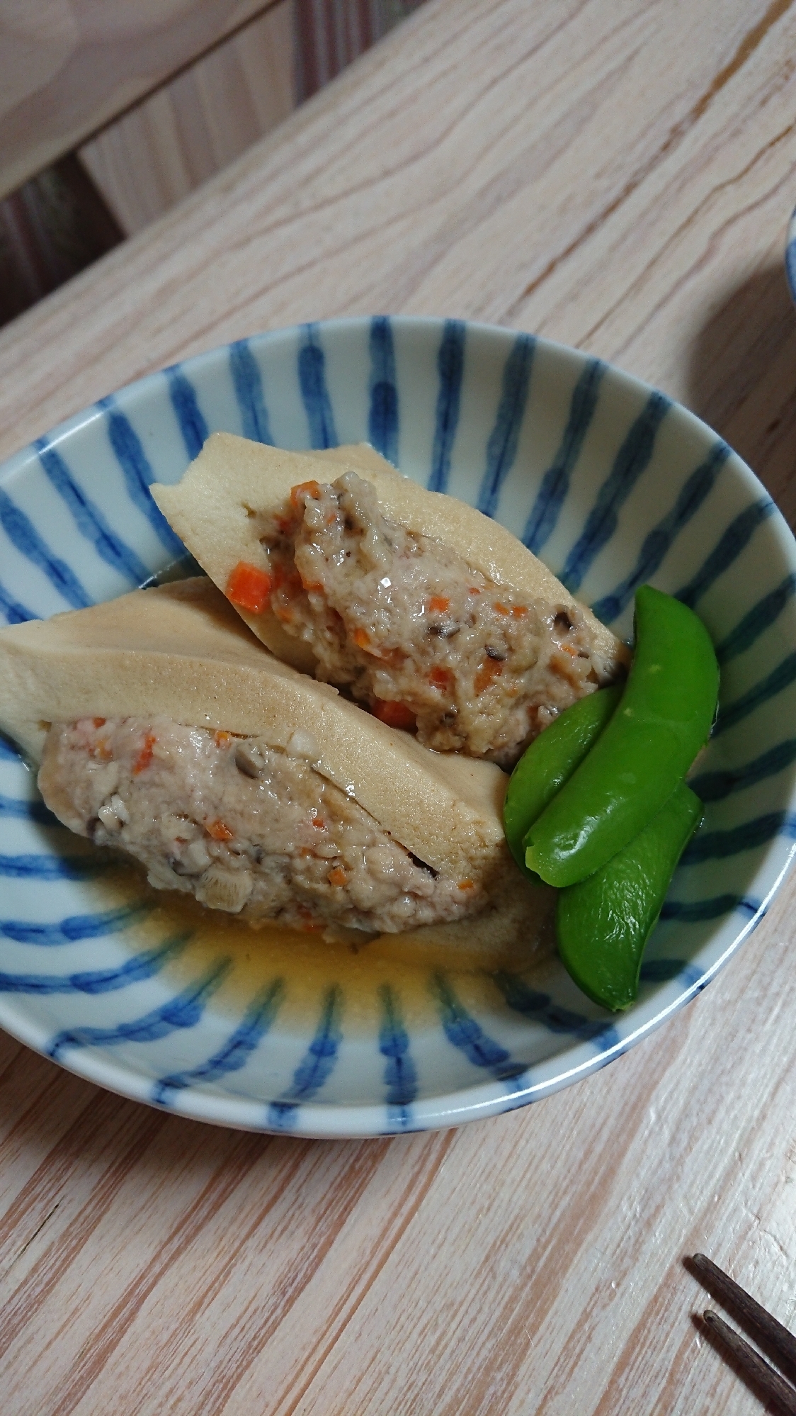 高野豆腐の肉詰め♡