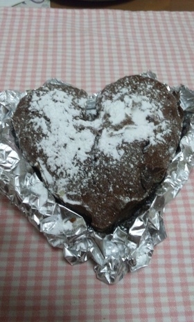 型がなくても簡単ハートのブラウニー レシピ 作り方 By ちびとも0622 楽天レシピ