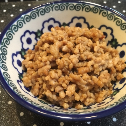 レンジで作れる　美味しい肉そぼろ