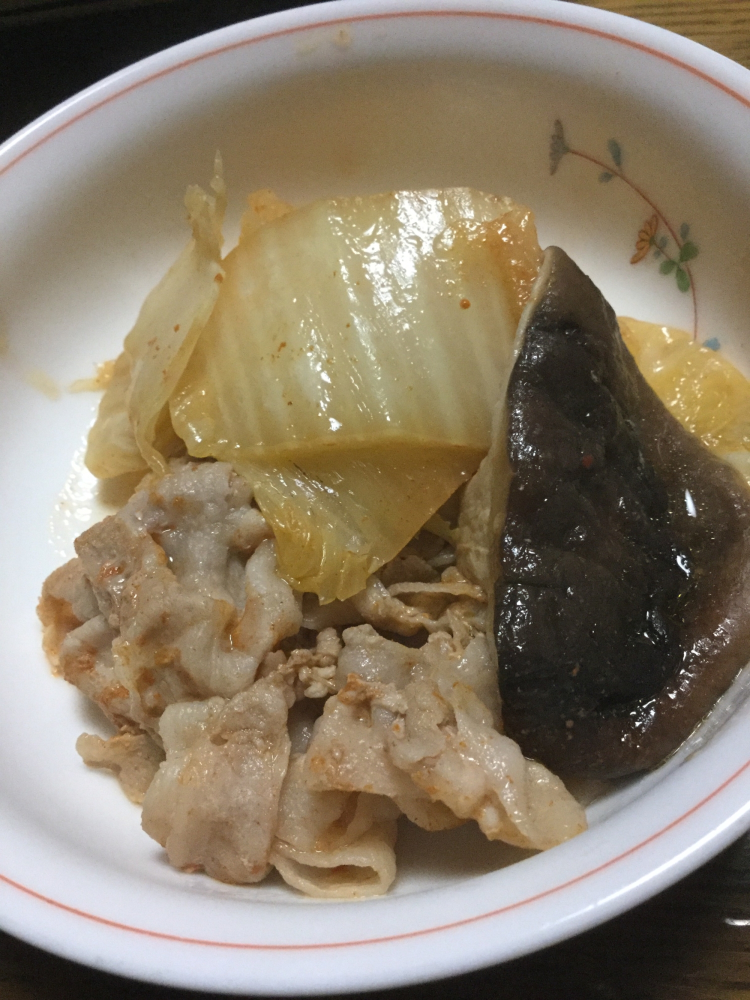 コーラ漬け豚肉でキムチ鍋風