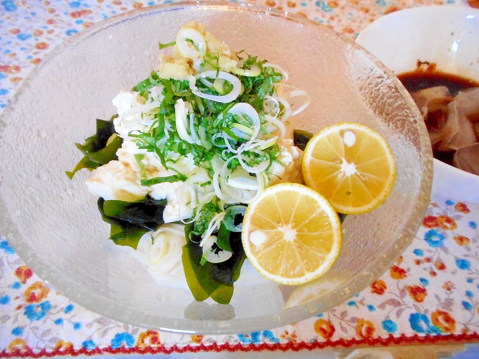 豆腐とわかめのさっぱりそうめん