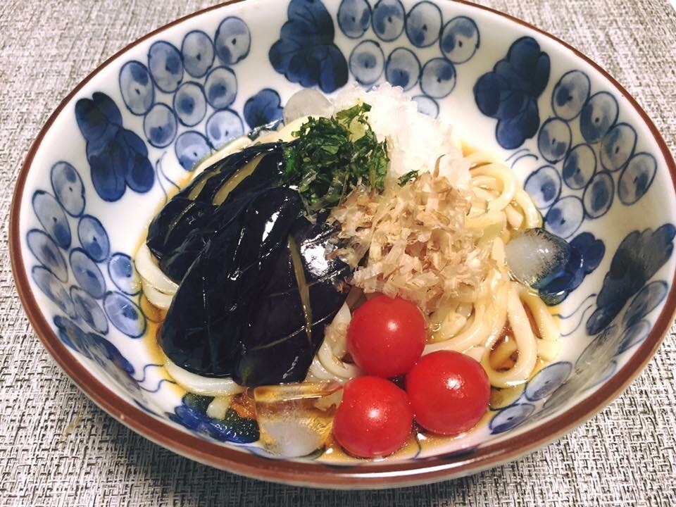 茄子の冷やしおろしうどん♪