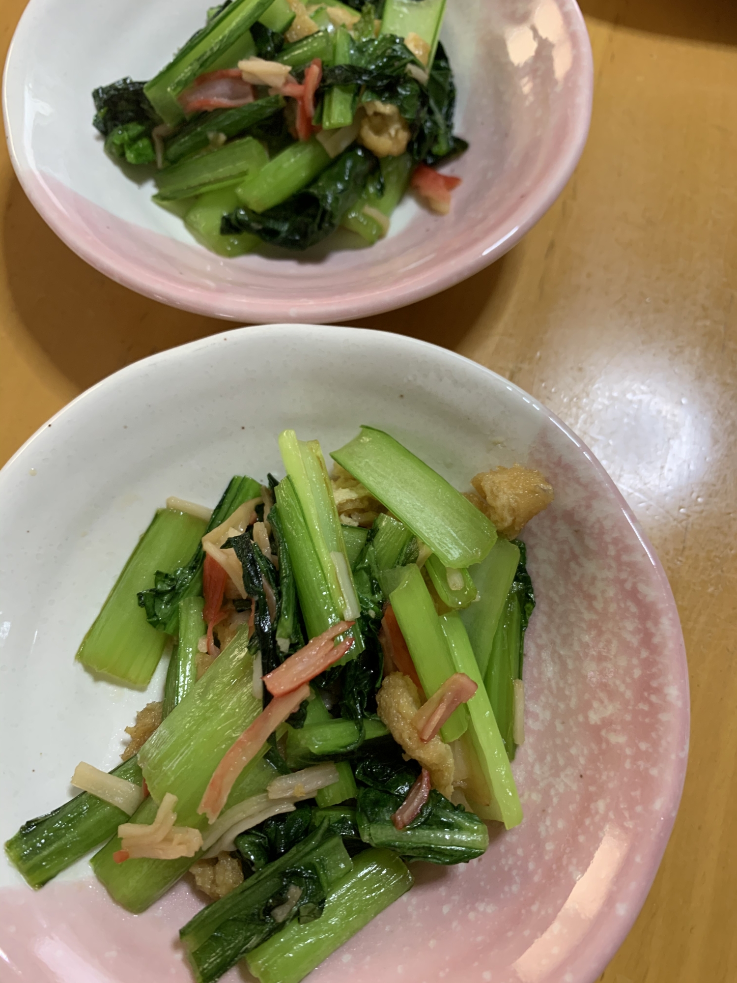 小松菜と油揚げの炒め煮