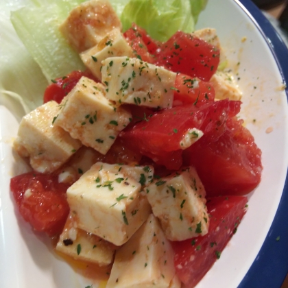 白だしDe〜トマト&豆腐のイタリア〜ンSalad