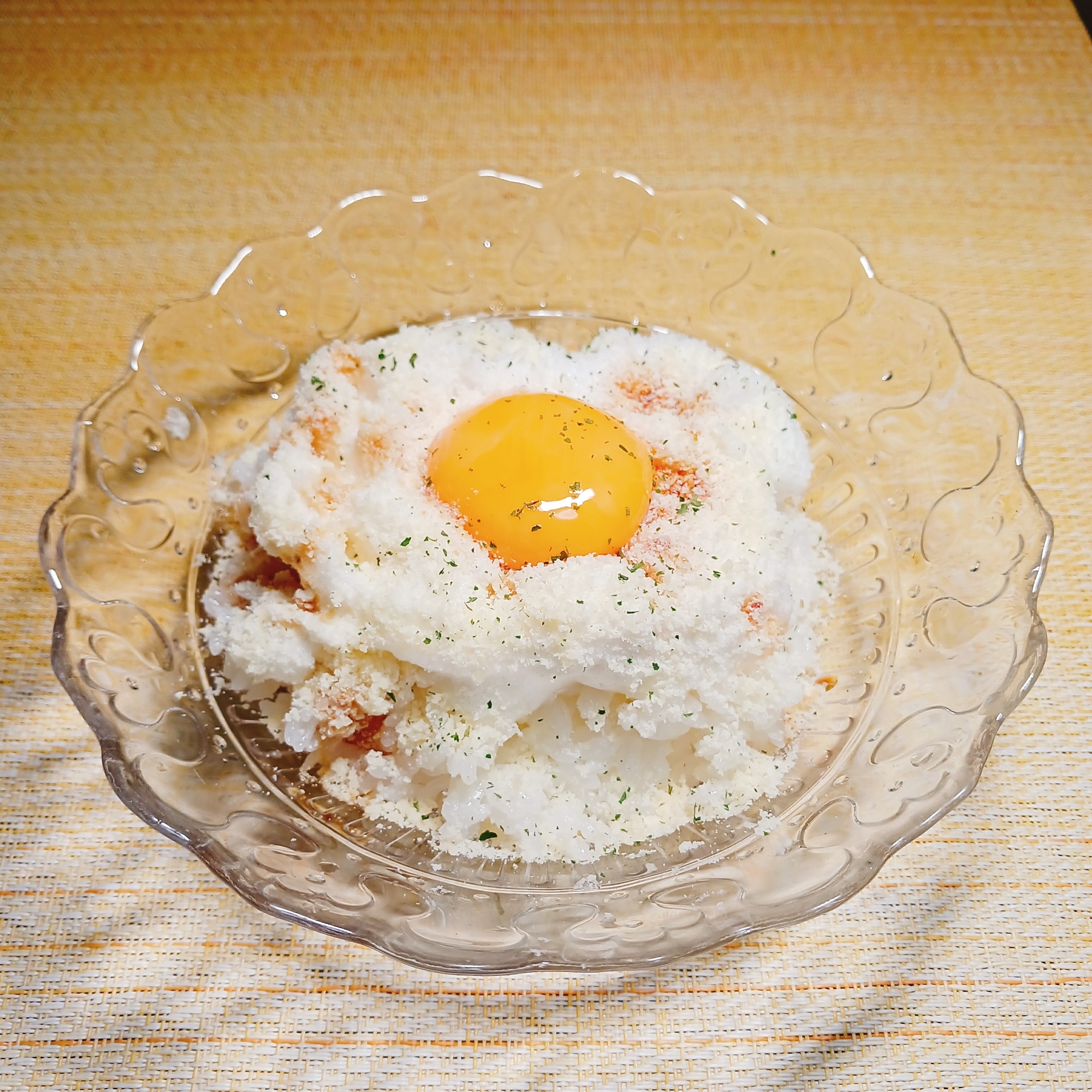 国産チーズ入り♡メレンゲのふわふわ卵かけご飯♡