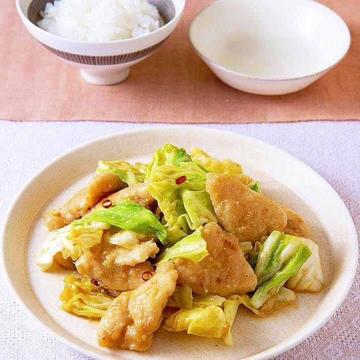 かき醤油で簡単♪キャベツと鶏肉の和風回鍋肉