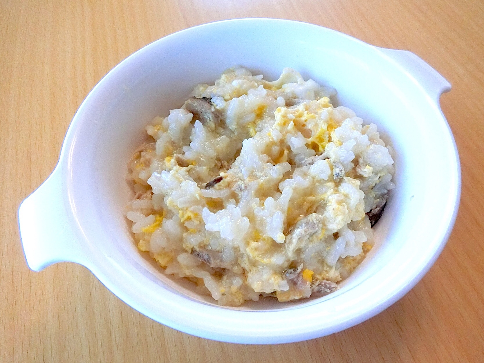 離乳食 中期 かつおとたまごのおかゆ レシピ 作り方 By 安くて 早くて 美味しい 楽天レシピ