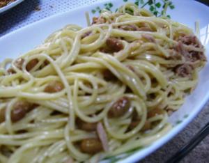 納豆ツナパスタ