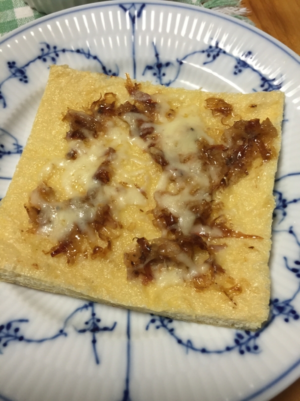 油揚げの鰹節焼き