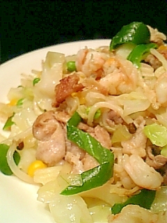 お野菜たっぷり！我が家の焼ちゃんぽん♪