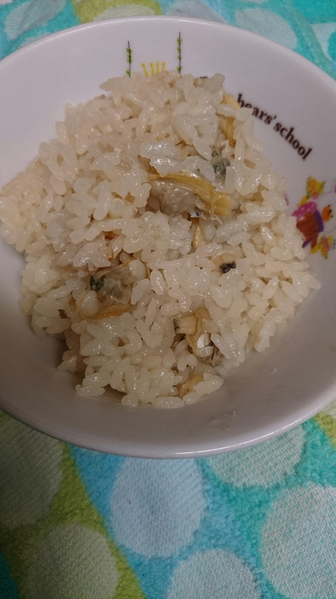 混ぜて炊くだけ。あさりの炊き込みご飯