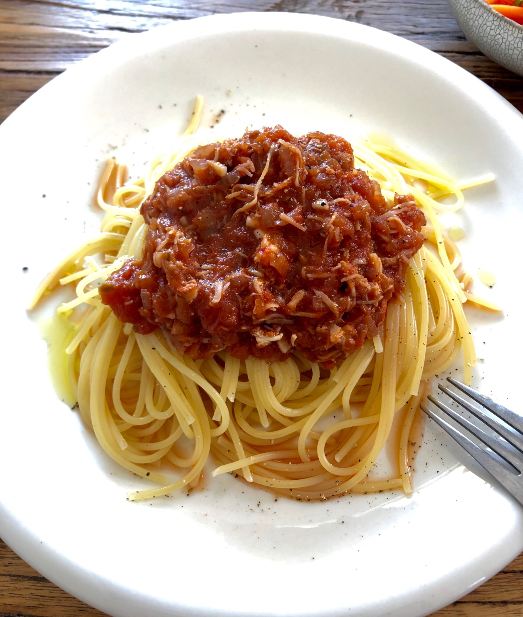 カニのラグーソースパスタ