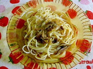 生姜風味の和風キノコスパゲティ